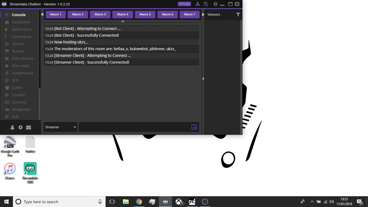 OscarPapaOP's tweet photo. anyone else having problems with #ankhbot or the now called #streamlabschatbot not displaying view listing correctly? been happening for a few days now?
@AnkhBot
@StreamlabsHQ
@TwitchRTCBot
@TwitchSharer
@Twitch
@TwitchRetweetsU
@TwitchTVOnline
@TwitchRetweetr https://t.co/Z57DHh3mJx