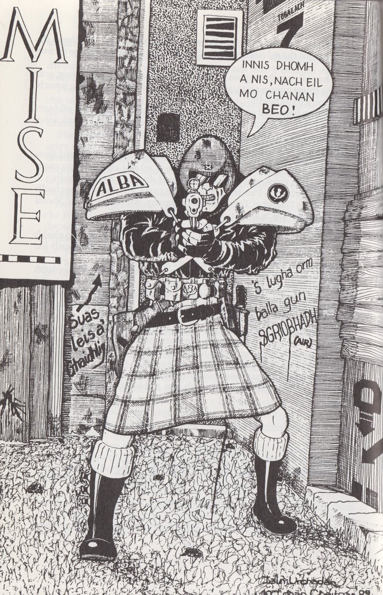 Rudeigin eadar-dhealaichte dhuibh. 'Mise' le Iain Urchadan. #Gairm 149 (1989), td. 42.