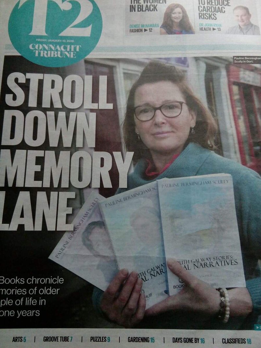 Meghann_Scully's tweet photo. My mammy is in today's @CTribune talking all about South Galway Stories - Thanks @trageal it looks great! Excited to read it myself and very proud of @PaulineMScully 📚 #SouthGalwayStories #TeamBHP https://t.co/qJ8IPUpwLg