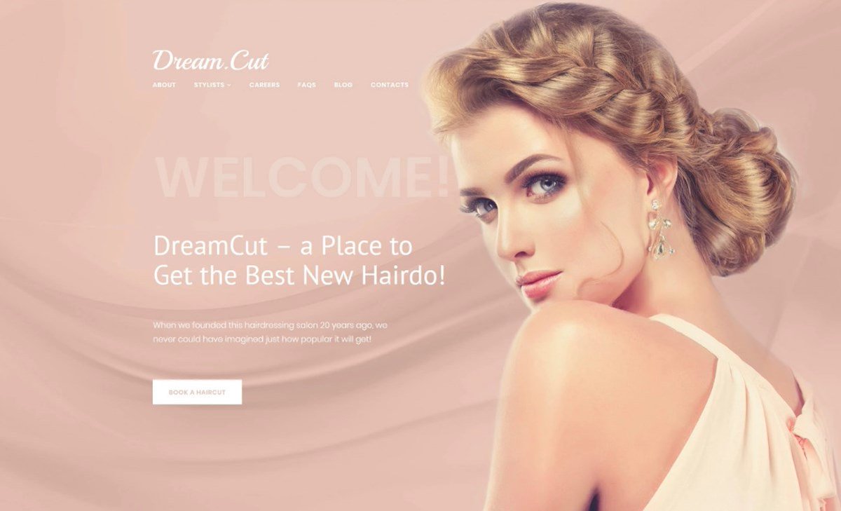 DreamCut - Hair Salon Moto CMS 3 Template - goo.gl/cWTVLQ