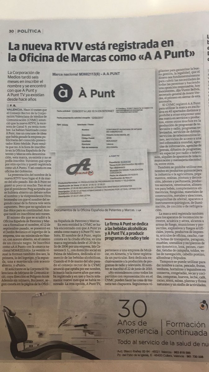 AvantValencians's tweet image. AVANT destapa la mala gestión del nuevo ente. Decisión adoptada x el CVMC donde están PP Psoe Compromis Podemos y  Ciutadans. Seguiremos vigilantes haciendo OPOSICION REAL y denunciando a mala praxis venga de donde venga. #PoliticaDeSoluciones