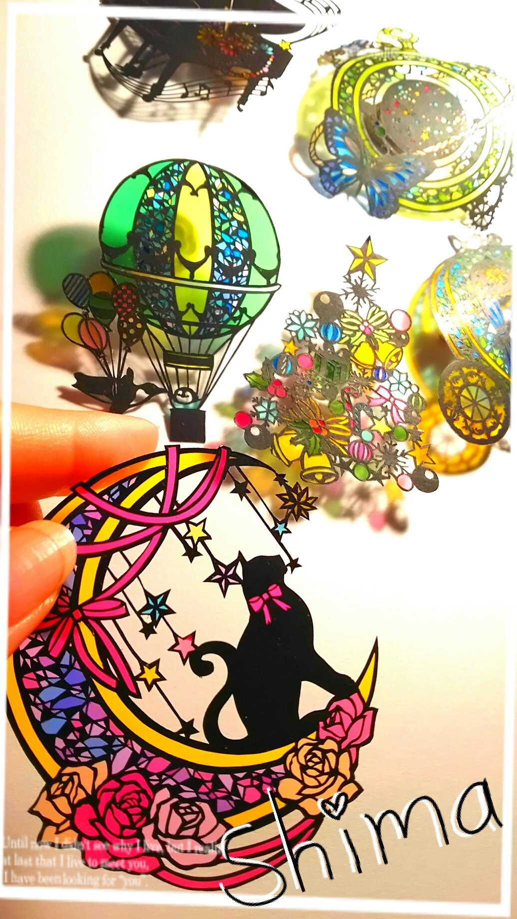 アート作品 / セロファン切り絵 切り絵作家Shima on X: 