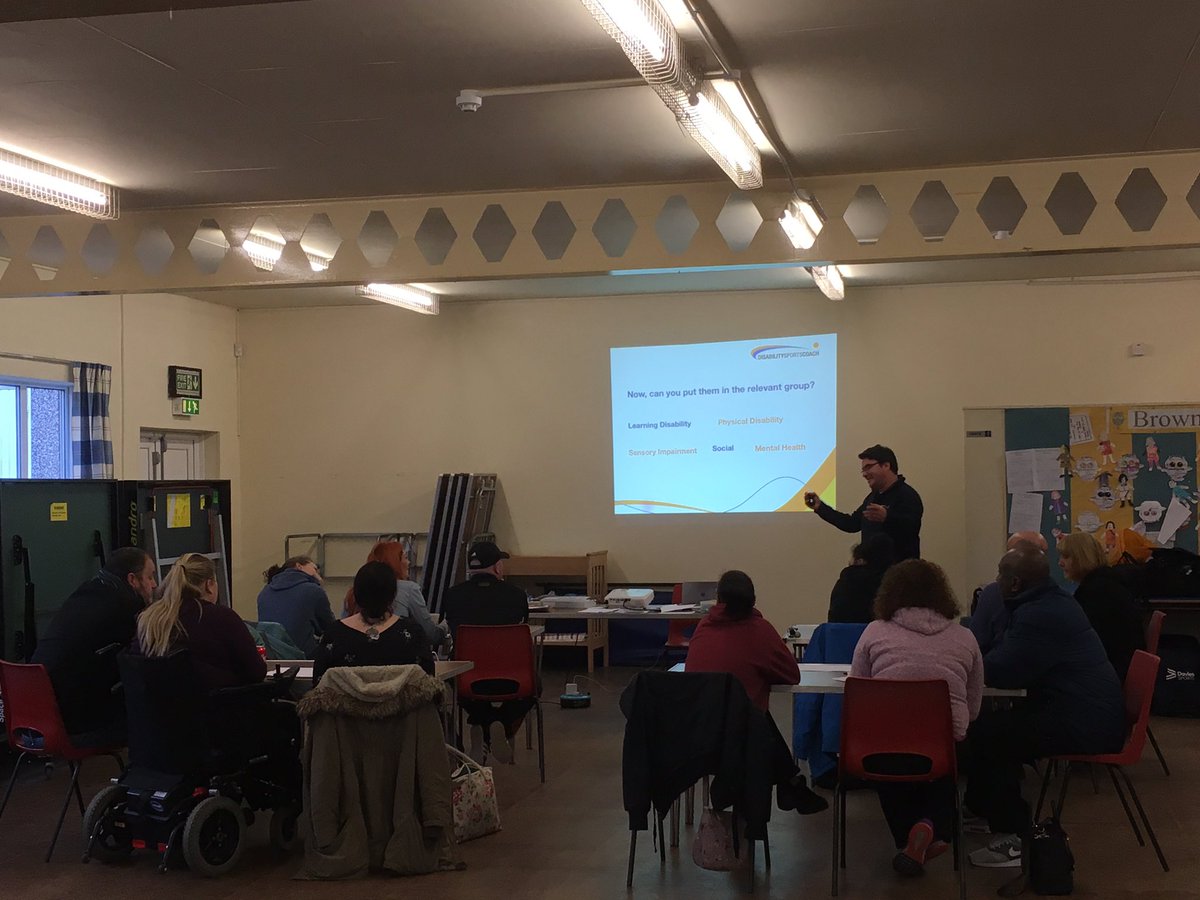 WelshieBerry's tweet photo. Adapted disability workshop well underway @ActiveRotherham @DSC_13 @sensecharity @RPFL5 @SRSBCharity @YorkshireSport #SEND #inclusiverotherham #activeability #rotherhamisgreat https://t.co/cVTIOWIpps