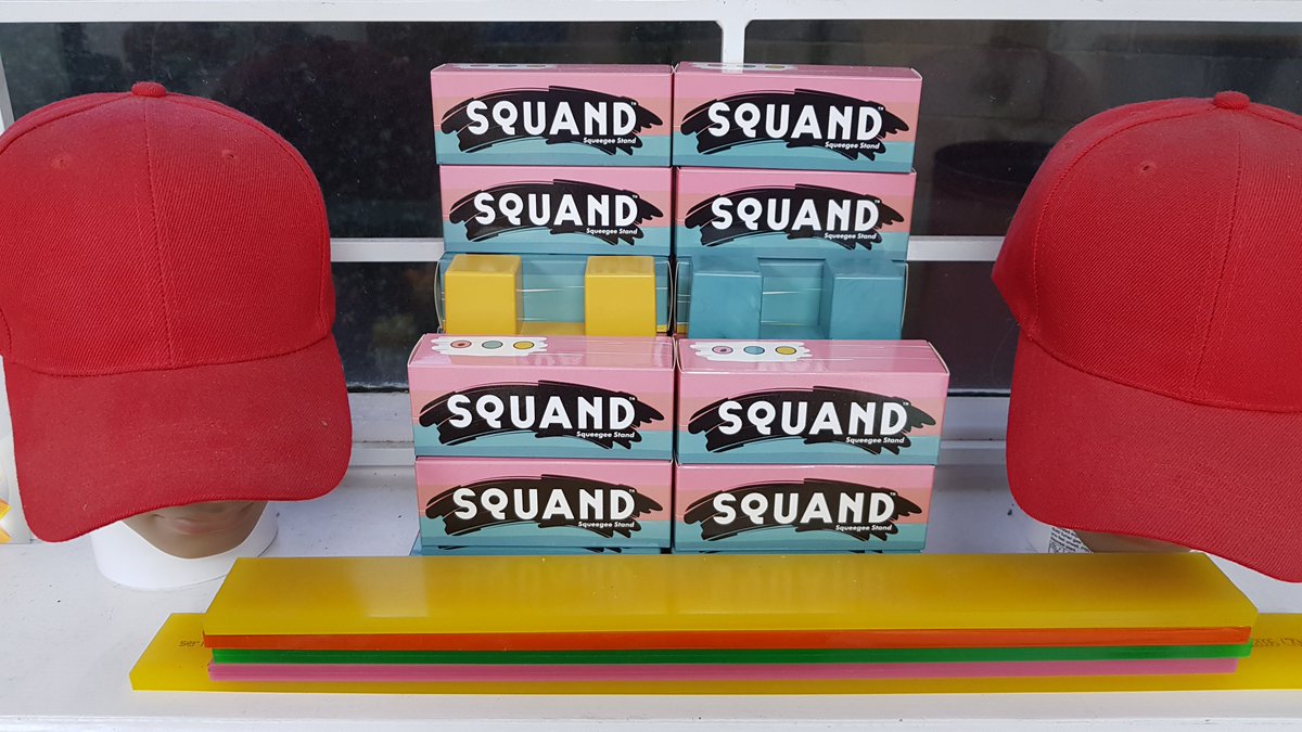PyramidScreen's tweet photo. Congratulations to @SquandTweets for getting the Squand squeegee stand patented. Keep your squeegee nice and clean and your work space tidy. Congratulations Joanna from all of us here at Pyramid Screen Products. #squand #screenprinting #pyramidscreen #squeegee https://t.co/OrMDN3iYem