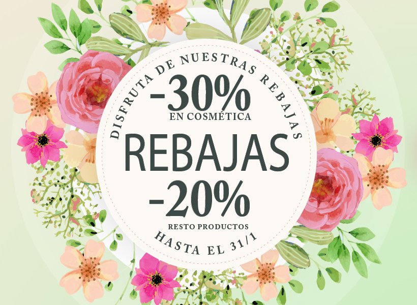 miaromashop's tweet photo. ¡REBAJAS en miaroma!
Disfruta de nuestras rebajas 30% de descuento en cosmética y 20% en el resto de productos. Oferta válida hasta el 31 de enero
https://t.co/sWj1jGmx0y https://t.co/wAhO0jRAR0