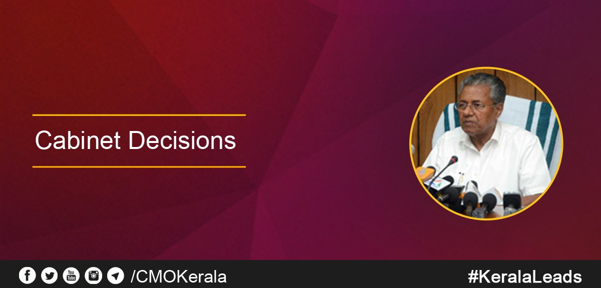 cmo kerala on twitter: "cabinet decisions | 11/01/2018… "