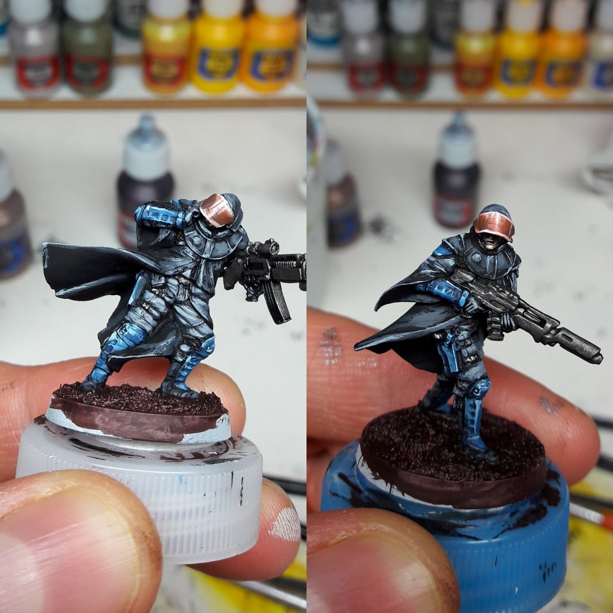 WIP #infinity #ariadna 
#infinitythegame #paintinginfinity #corvusbelli #miniaturepainting #miniatures #paintingminiatures #tabletopwargaming #tabletopminiatures #wargaming  #wargames #miniaturewargaming #skirmishwargames