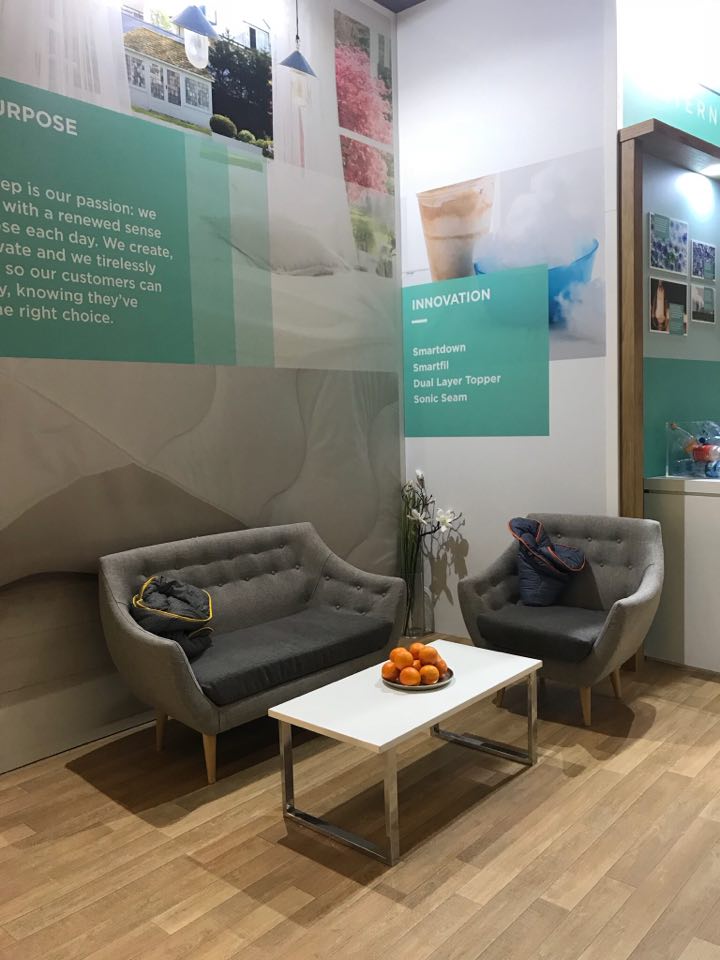 FineBeddingCo's tweet photo. Our beautiful new stand at Heimtextil International. Showcasing our innovation, expertise and solution based ideas, as well as reflecting our environmental approach and brand purpose, Come see us in Hall 8.0, Stand F46 https://t.co/rBcnIVz7AH #heimtextil #thefinebeddingcompany https://t.co/zJVbRRnfLT