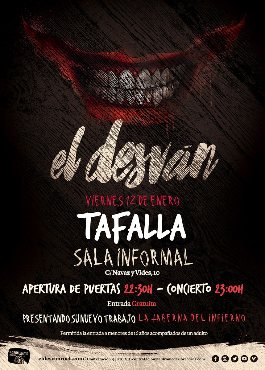 ELDESVANROCK's tweet photo. Mañana, a muerte en la @SalaInformalTaf !! Os queremos ver ahí! No valen excusas!!! Pasaremos lista!! https://t.co/0BBXKY1XlN