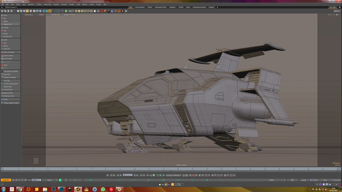 Modelled last year for the Recently aired USS Callister episode of #BlackMirror4 using #Modo seen here in Modo