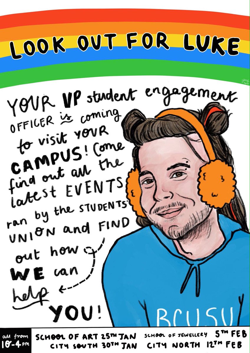 Hey guys. I'm happy to announce a new project im working on. I'll be visitng your campus soon to tell you more about the SU and what we're up to and how we can help !
Illustration credit: Jennifer Mae Spooner 🙂🙂