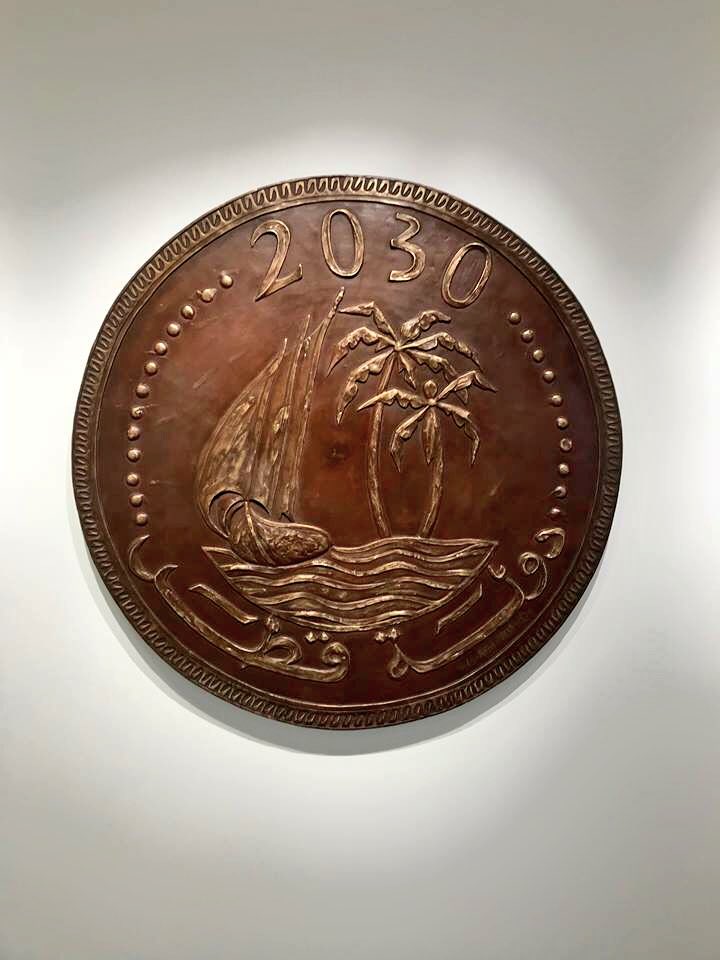 TQatar's tweet photo. Anima Gallery at The Pearl Qatar will host a coin exhibition, Flip A Coin, by Iraqi artist Ahmed Albahrani from January 15 to March 31, 2018. https://t.co/dhYQdromim