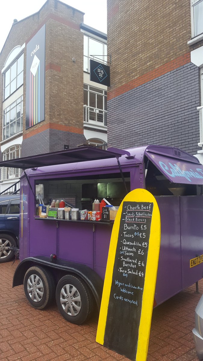 All set up and ready to go <a href="/CodastudiosSW6/">Coda Studios</a>. Come and escape the miserable weather with a warm Chipotle Beef Quesadilla. <a href="/TruckStopToday/">TruckStopToday</a> #MexicanFood #foodtruck