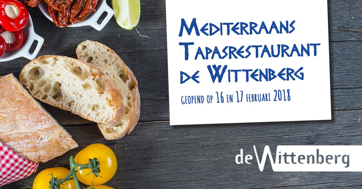 Op vrijdag 16 en zaterdag 17 februari a.s. kan het weer: geniet van een heerlijk #diner en een compleet verzorgd avondje uit op de Wittenberg. Dit keer in mediterraanse sferen... dewittenberg.nl/tapas #tapas