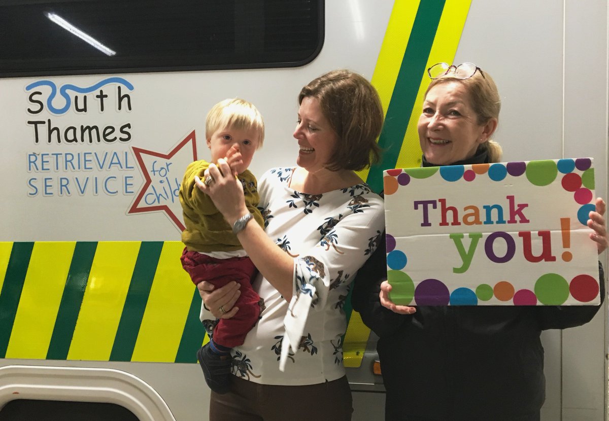 AinsworthCivils's tweet photo. Had the BEST welcome committee for our #chequehandover at @EvelinaLondon. We are so grateful for everything you did - and do - for our Fergus! #SouthThamesRetrieval #charity #supportevelina https://t.co/85wZjxMcSF