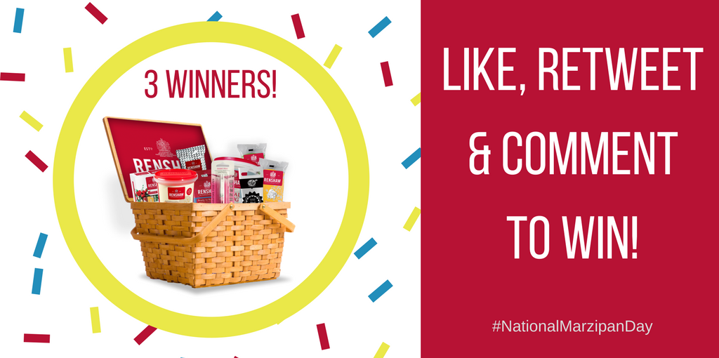 🍰🍰 GIVEAWAY 🍰🍰

As its #NationalMarzipanDay tomorrow, we're giving away 3 Renshaw bundles! 🎉

To Enter- Like, Retweet and Comment with your favourite way of using Marzipan!

Winners announced on Friday 12th January!

#RenshawGiveaway #RenshawMarzipan #NationalMarzipanDay