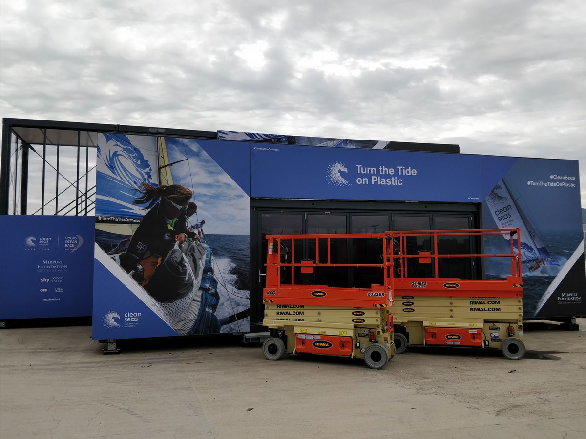 #VolvoOceanRace Riwal is the official supplier of the Volvo Ocean Race. Boats are on their way to HongKong and #RiwalMachines are supporting the build up of the HongKong hospitality village and the team bases. Follow Riwal in the Volvo Ocean Race at riwalglobalreach.com