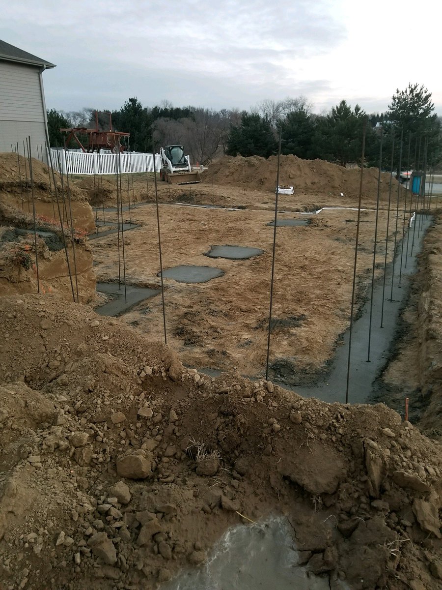 KourtneyAbbotts's tweet photo. Our builder worked hard this week to get our foundation poured while the weather was still favorable for concrete. Thank you to every contractor that is out in the frigid temperatures everyday! #CBbound #newhouse #finalchapter #newbeginning https://t.co/9fPyfXHugv