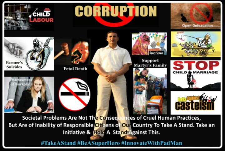 GirishP9396's tweet photo. Nothing is impossible.Just need to take a strong stand against societal isseus just like #Padman @akshaykumar #InnovateWithPadMan #Padman https://t.co/d5L71xjuEZ