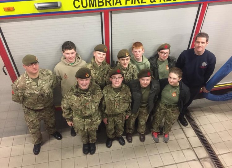 LongtownDetACF's tweet photo. Last Night the Detachment held its first parade night of 2018 at Carlisle East Fire Station along with Brampton Det. The cadets conducted Heartstart first aid and had a tour of the Fire Station, vehicles and equipment. Thank you @CumbriaFire for hosting us. https://t.co/PIWPozaWeR