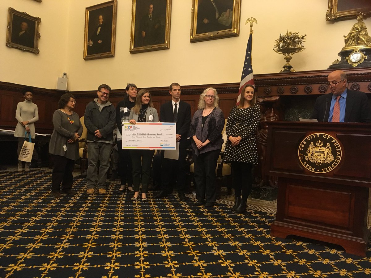 Kirkbride Team at City Hall last night for the Picasso Grant kickoff ceremony with PCCY with Councilman Squilla! #2018