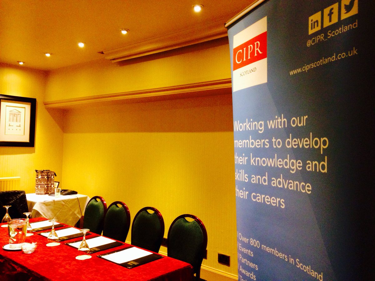 CIPR_Scotland's tweet photo. The stage is set for our first event of the year on #GenderGap! Looking forward to getting started #CIPRScot https://t.co/jHY645aopq