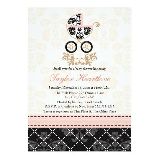 Lady_Prints's tweet photo. Fancy Pink And Black Damask Carriage #BabyShower Invitation Card https://t.co/kUSyEdTzJy https://t.co/EYI7onAgTm