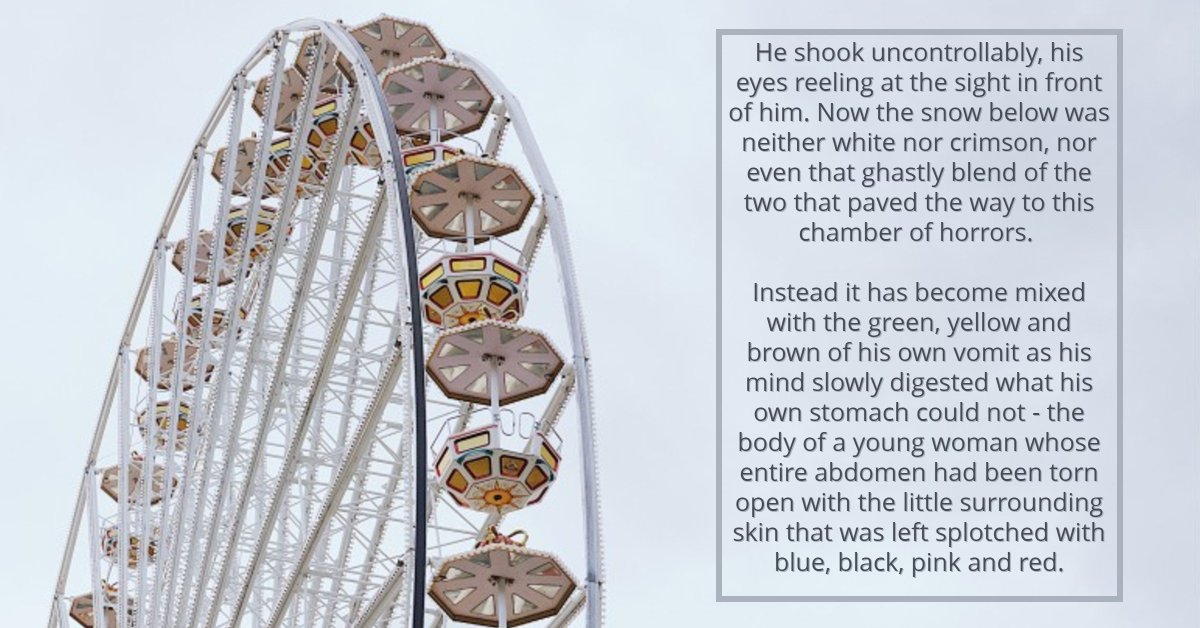 CollaboratorsGM's tweet photo. The significance of the Ferris-wheel with this excerpt from Collaborators will all become clear once you have downloaded the book: https://t.co/TrSEuDi9oB
#murder #lies #conspiracy #goodread #bookclub https://t.co/LZW3tkwNKO