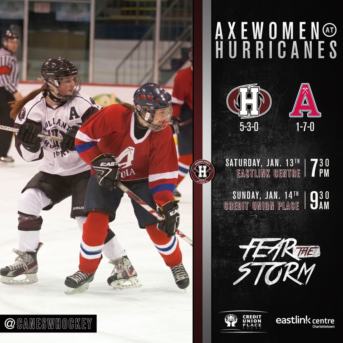 HC_Hurricanes's tweet photo. WHKY | Hurricanes ready to host Axewomen for weekend double-header

PREVIEW | https://t.co/ZHlgXrLKvF

CONNECT | @canesWhockey https://t.co/1hyuFIE38o