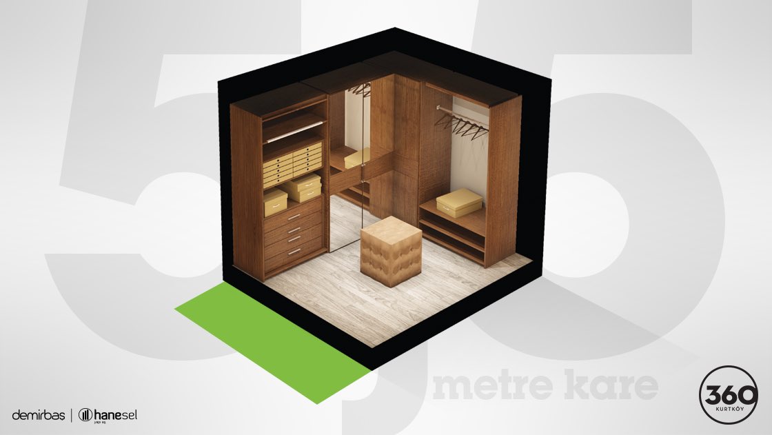 Tüm dairelerimizde sizin için ayırdığımız 5,5 m2’ye varan giyinme odalarıyla daha ferah bir odaya sahip olabilirsiniz. 👗👔👖👕