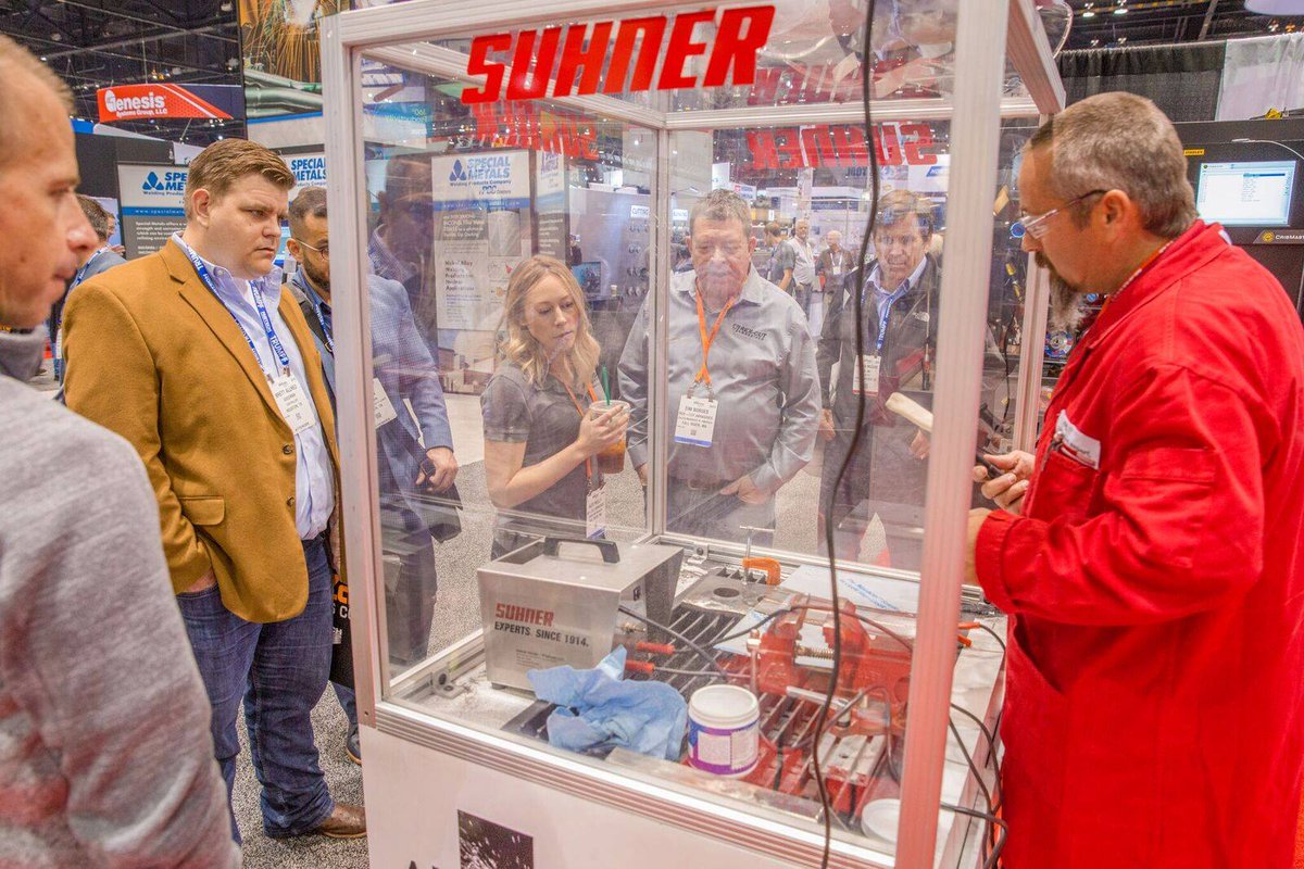 Suhner_USA's tweet photo. #TBT - Take a look at these photos of our booth at @FabtechExpo this past November. #Fabtech17 #powertools #abrasives #mfg #manufacturing #metalfabricating #surfacefinishing #metalfinishing
https://t.co/g0zOMdhymh https://t.co/rEXlxurn3S
