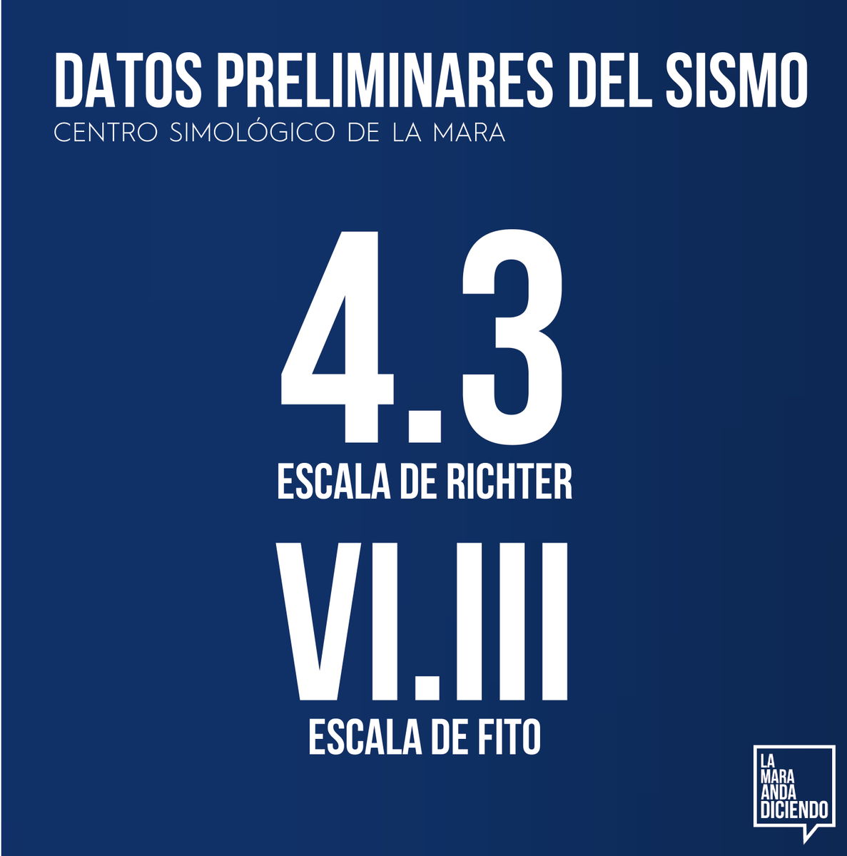 LaMaraDice's tweet photo. Datos preliminares del sismo 12:19 p.m. [2018-01-11, 12:19] https://t.co/i1O6kH4SGM