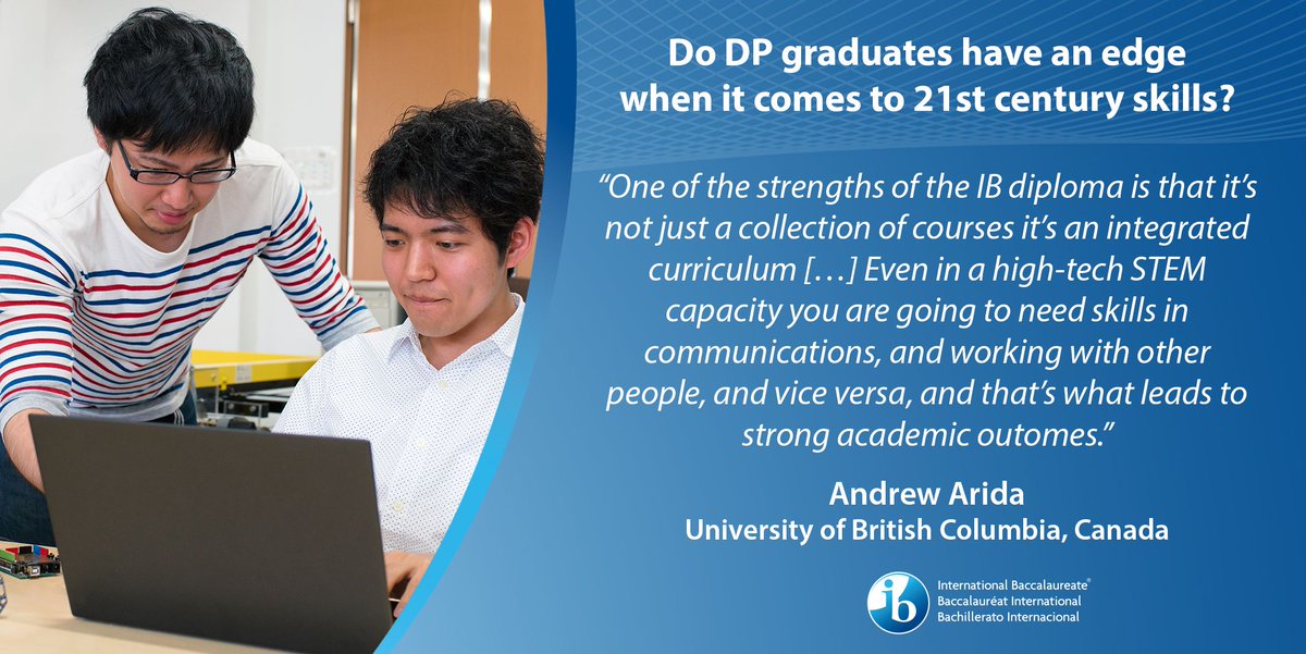 iborganization's tweet photo. #IBResearch: #IBDP graduates report higher capacities for many 21st century skills.

See the new research! https://t.co/yeyP6zuiBN