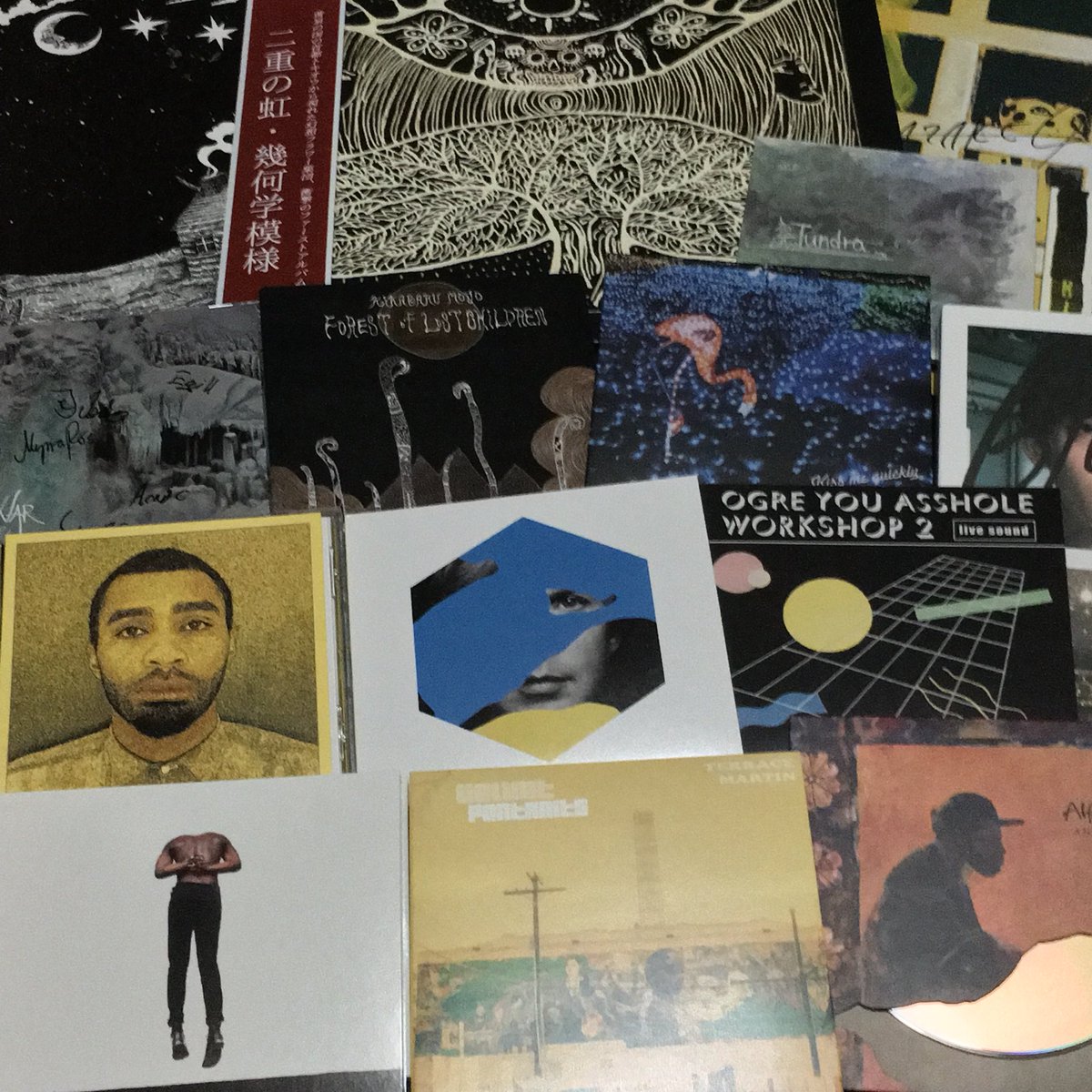 raspberry2130's tweet photo. 2017秋冬に購入したアレコレ
#alfamist #terracemartin #mosessumney #diggsduke
#beck #variceland #kikagakumoyo #wonk
#ogreyouasshole
#向井太一 #スネオヘアー
あんなに形で欲しいひとだったのに年末からDL(購入)が多くなってきました。とても便利だから今後使い分けするだろな https://t.co/cS34tVjI7f