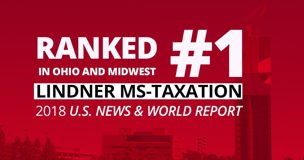 Another point of #LindnerPride: Our Online Graduate Taxation Program is Ranked No. 1 in Ohio AND the Midwest in the 2018 U.S. News &amp; World Report   Best Online Graduate Business Programs list. <a href="/usnews/">U.S. News & World Report</a> 
ow.ly/4PTh30hHdYJ