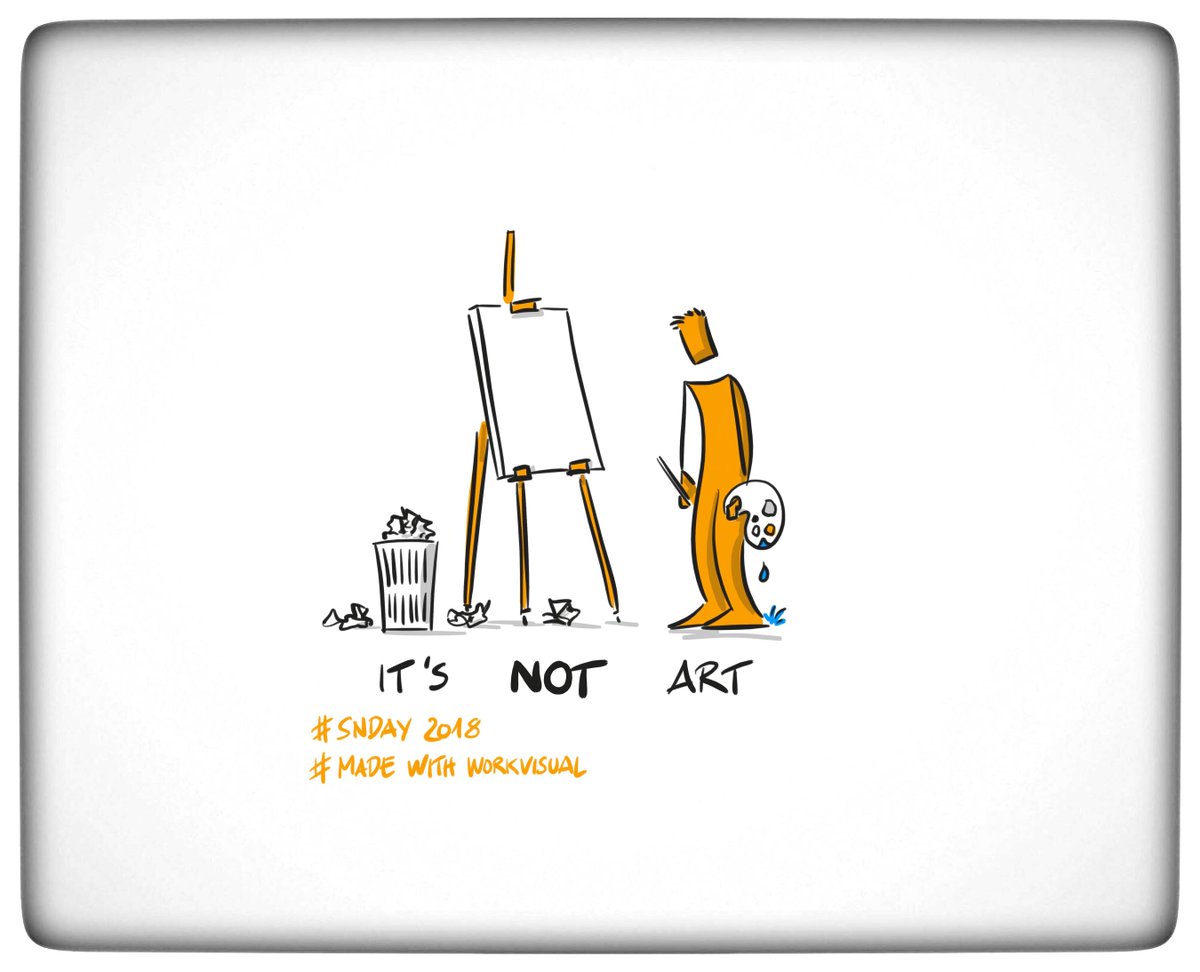 WorkVisualApp's tweet image. No.7: "It's not art" So don't get stressed or even intimidated! :) @rohdesign @xlontrax #snday2018 #madewithworkvisual