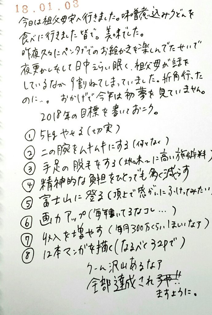 絵日記 1月 