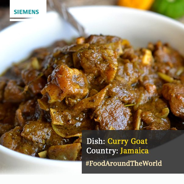 SiemensHome_In's tweet photo. Savor the zesty Jamaicans go to party dish - 'Curry Goat', which is served at big dance events where a local expert or specialist is called in to prepare it. #FoodAroundTheWorld https://t.co/MYJ9Y3hPEJ