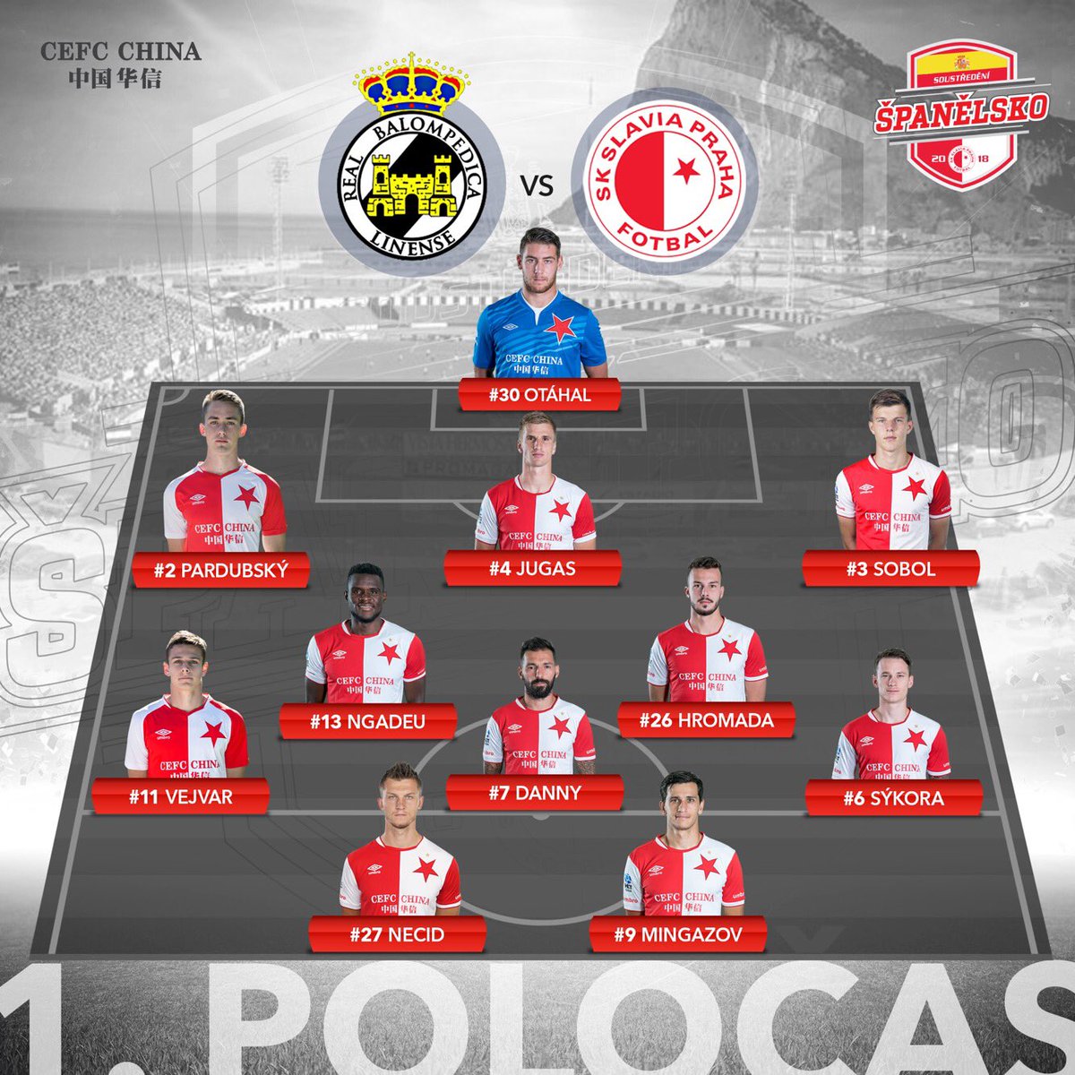 SK Slavia Prague EN on X: This is the lineup for the first half of our  training game with @RBL1912 in 🇪🇸 La Linea. 3-5-2, Otáhal in goal, young  Pardubský in defense