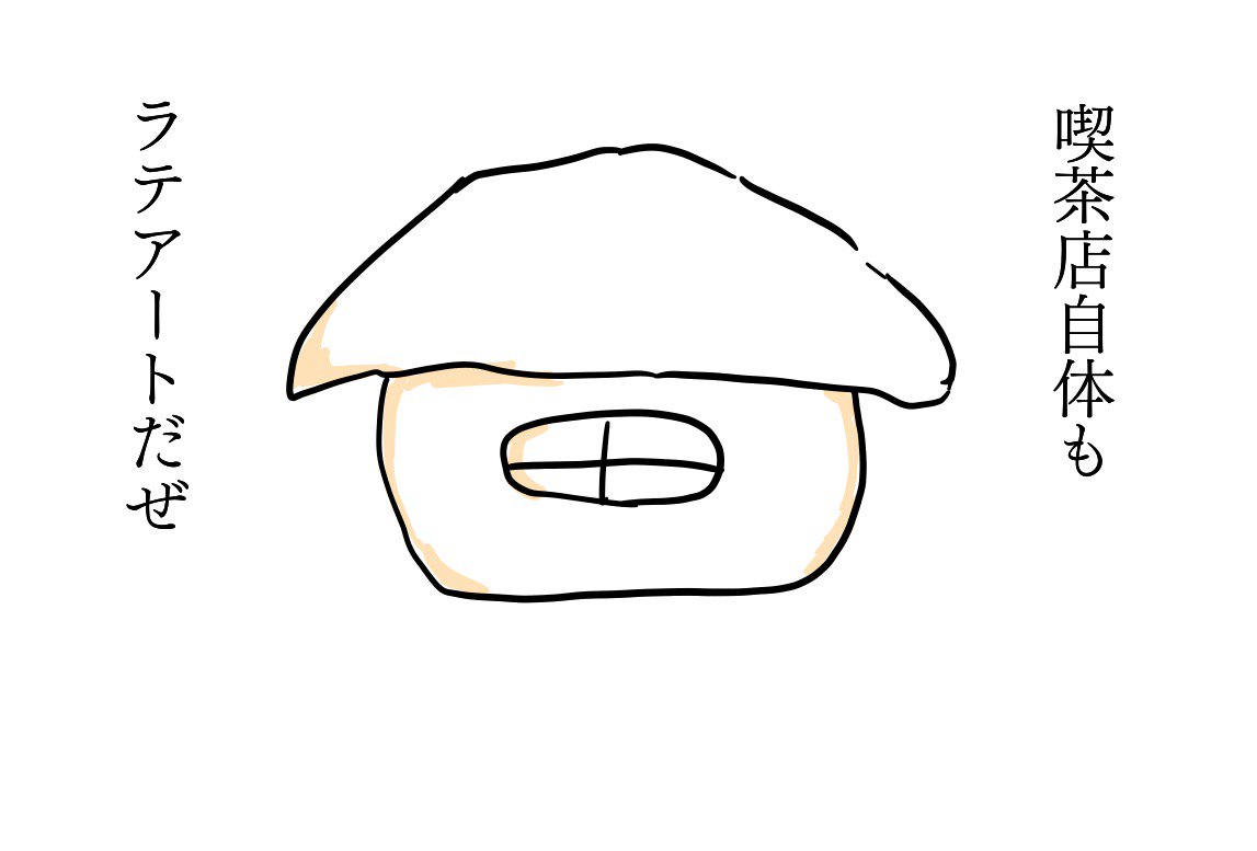 ラテアートで4コマ漫画描いた。なんだこのオチ 