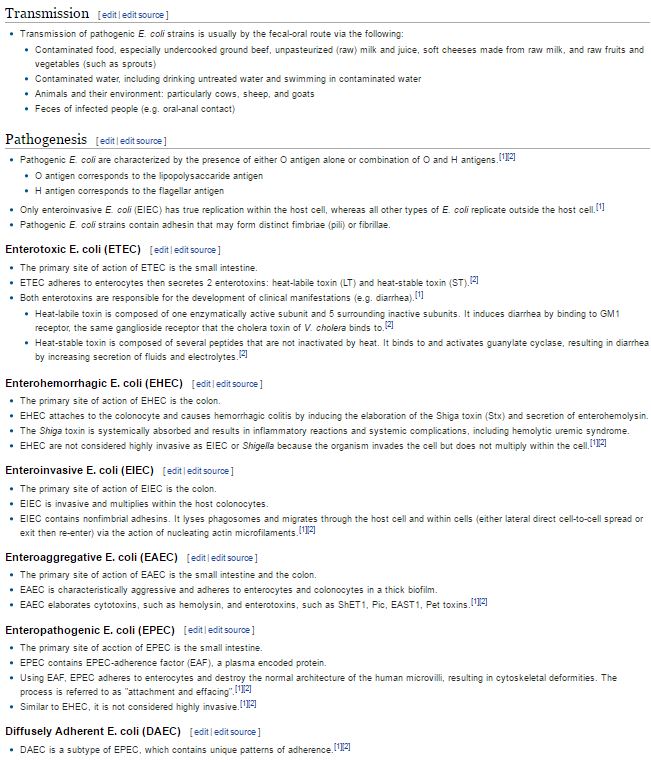 CMichaelGibson's tweet image. Romaine lettuce suspected (but not confirmed) as the source of an E. coli outbreak that has affected 24 people in the U.S. and over 40 in Canada.
Visit WikiDoc.org to learn more about #EColi #Enteritis here:
wikidoc.org/index.php/Esch…