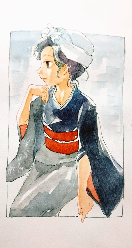 nnse_1000's tweet image. 「夕涼み」
#備中備後デニムコンテスト