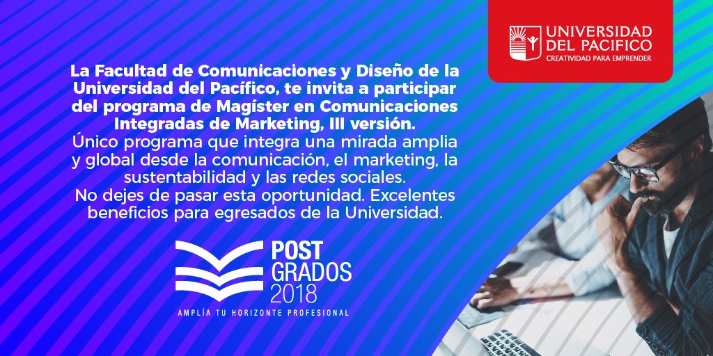 ComDigitalUPA's tweet image. Sé una pieza clave en tu empresa. Estudia el magíster en comunicaciones integradas de marketing y destaca entre tus pares.