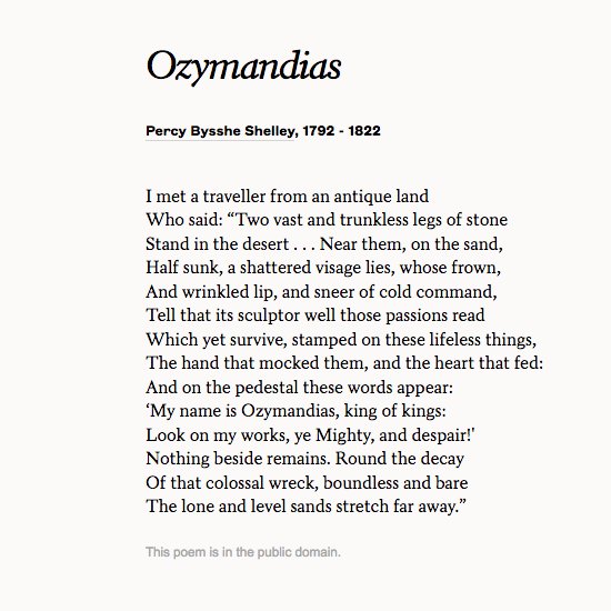 Ozymandias Poem By Percy Bysshe Shelley Art And Collectibles Digital Prints