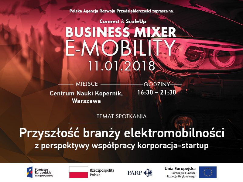 Przyszłość elektromobilności to temat Business Mixer e-mobility. Konferencja z udziałem wiceprezesa #TAURON Jarosława Brody już dziś. Podczas niej prezentacja rozwiązań startupów, w tym współpracujących z TAURONEM w programie <a href="/techBrainers/">techBrainers</a> #ScaleUp #PilotMaker