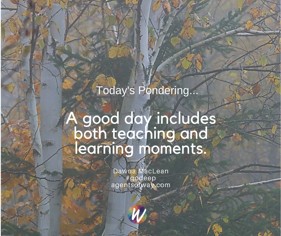 dawnamaclean's tweet photo. For me a good day means I've experienced both the privilege of teaching and learning. Knowledge is wasted if not share and knowledge is not attained without continuous learning and curiosity. #godeep #agentsofway https://t.co/hkPT9iG4nU