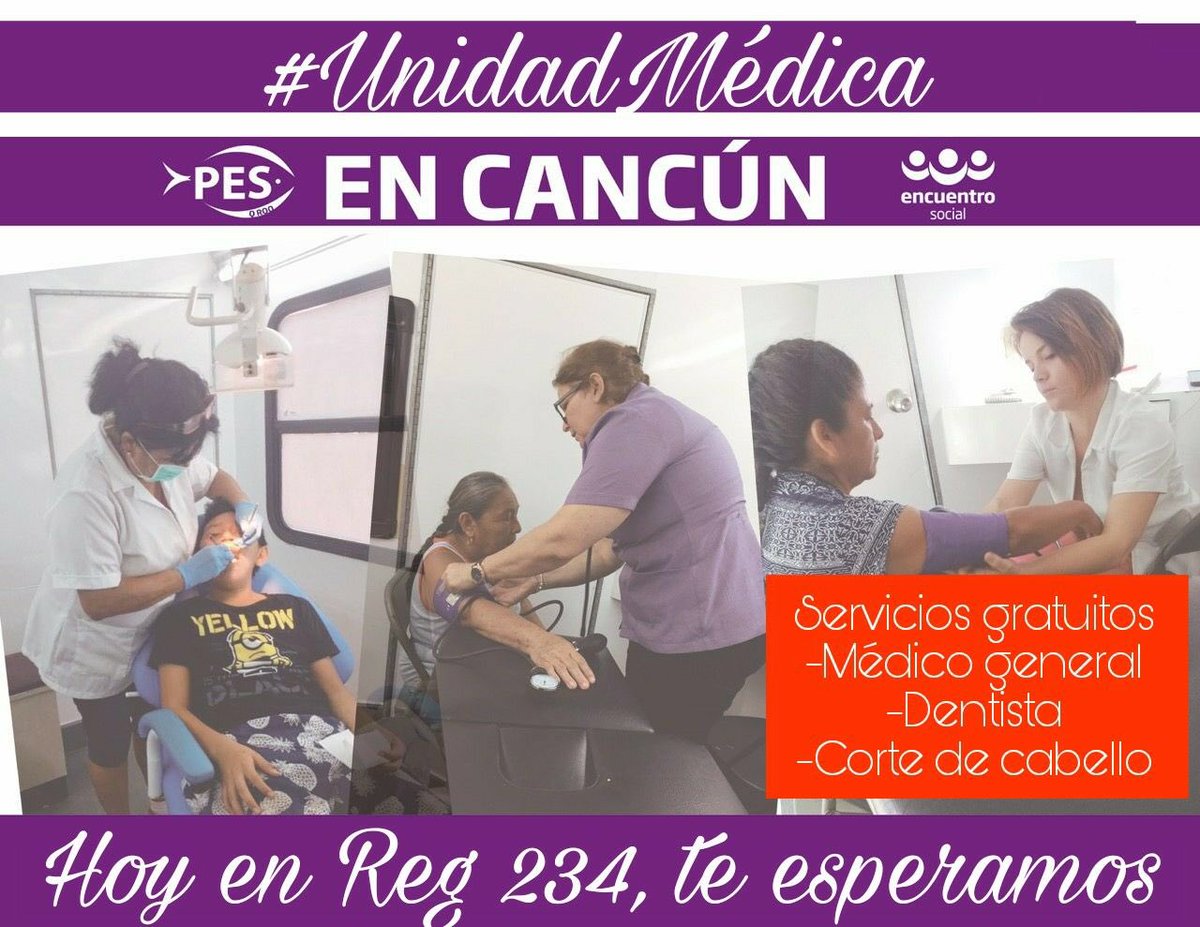 PES_QRoo's tweet photo. La salud es nuestra prioridad, por eso #UnidadMédica de #PESQRoo estará hoy en la Región 234. #agregate @PESoficialPPN https://t.co/kL4kGYaQIJ