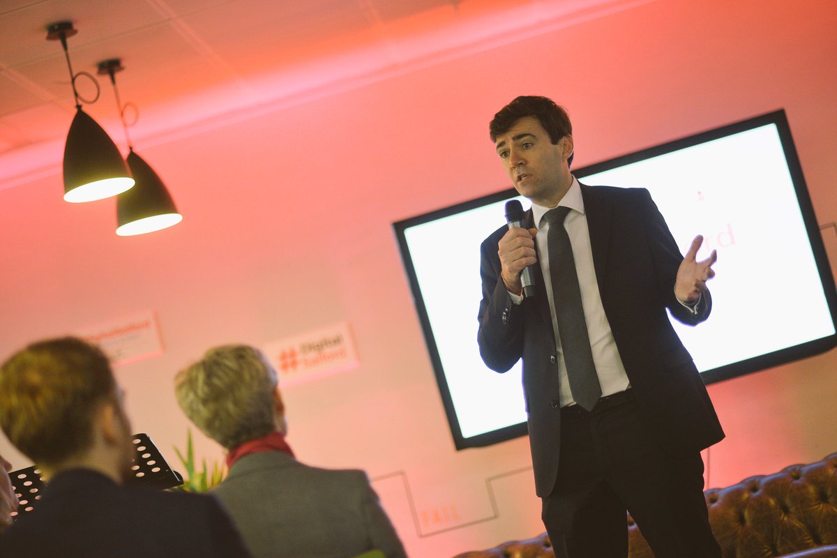 The Mayor of Greater Manchester at the launch of Digital Salford.