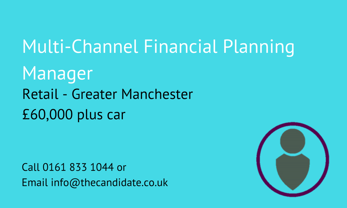 thecandidateuk's tweet photo. We are looking for a qualified accountant to join a high-flying, forward-thinking #retailer based in Greater #Manchester as their new Multi-Channel #Financial Planning Manager! Enjoy fantastic benefits including a company car! #TheCandidateExec https://t.co/Jt2p2bOpYk https://t.co/ANQmMTLgkL