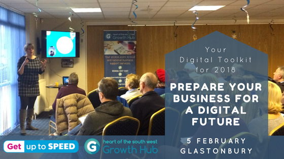 Free half day digital workshop for #Somerset business owners/managers on Mon 5 Feb #Glastonbury Town Hall. Register here ow.ly/p40230hFpYW <a href="/GrowthHubHOTSW/">HOTSW Growth Hub</a> <a href="/MendipEconomy/">Mendip Economy</a>